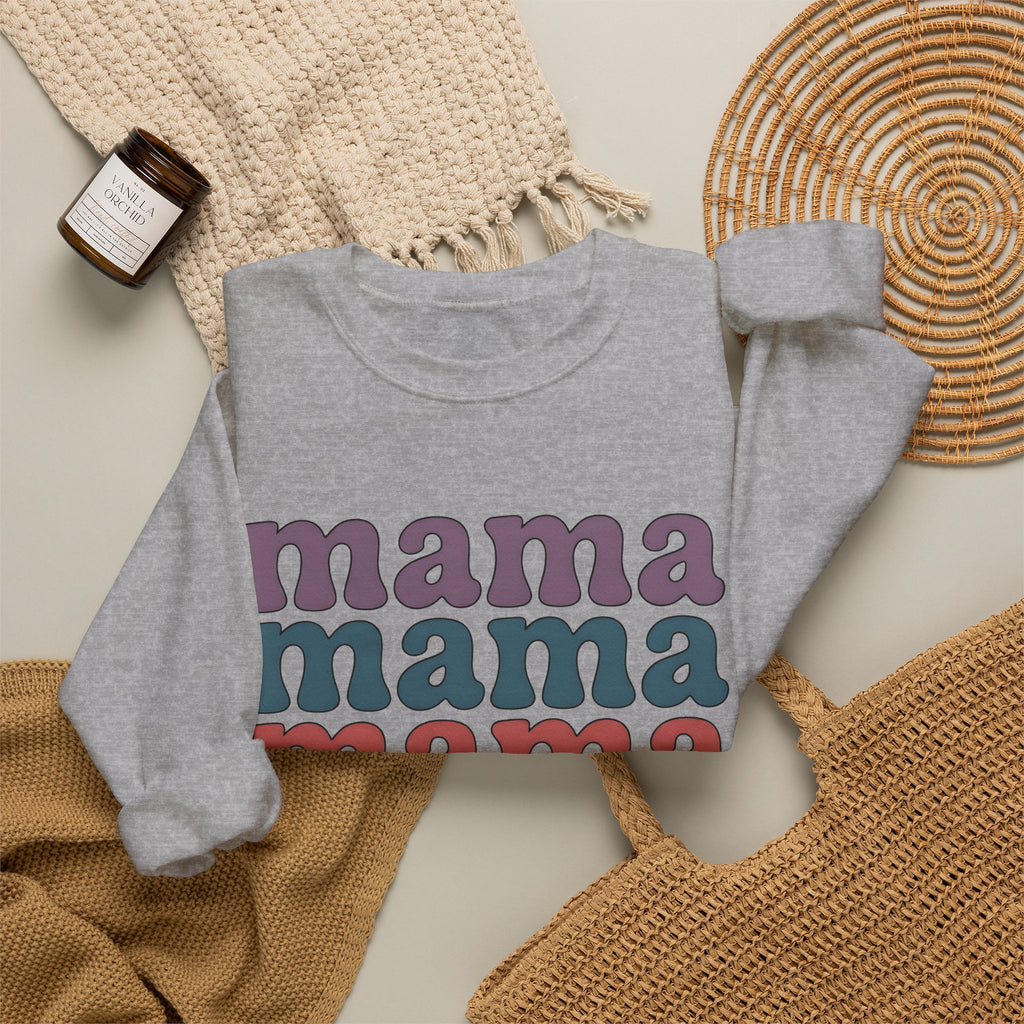 Retro Text Moms Family Gift Bold Typography Sweatshirt