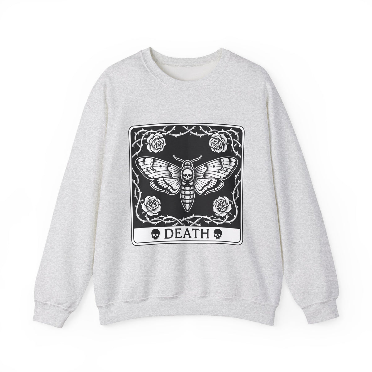 Skull Butterfly Sweatshirt Gothic Magic Gift Women Traditional Tattoo Sweatshirt Sugar Skull Sweatshirt Darkwave Fan Tattooed Sweatshirt Mystic Graphic Horror