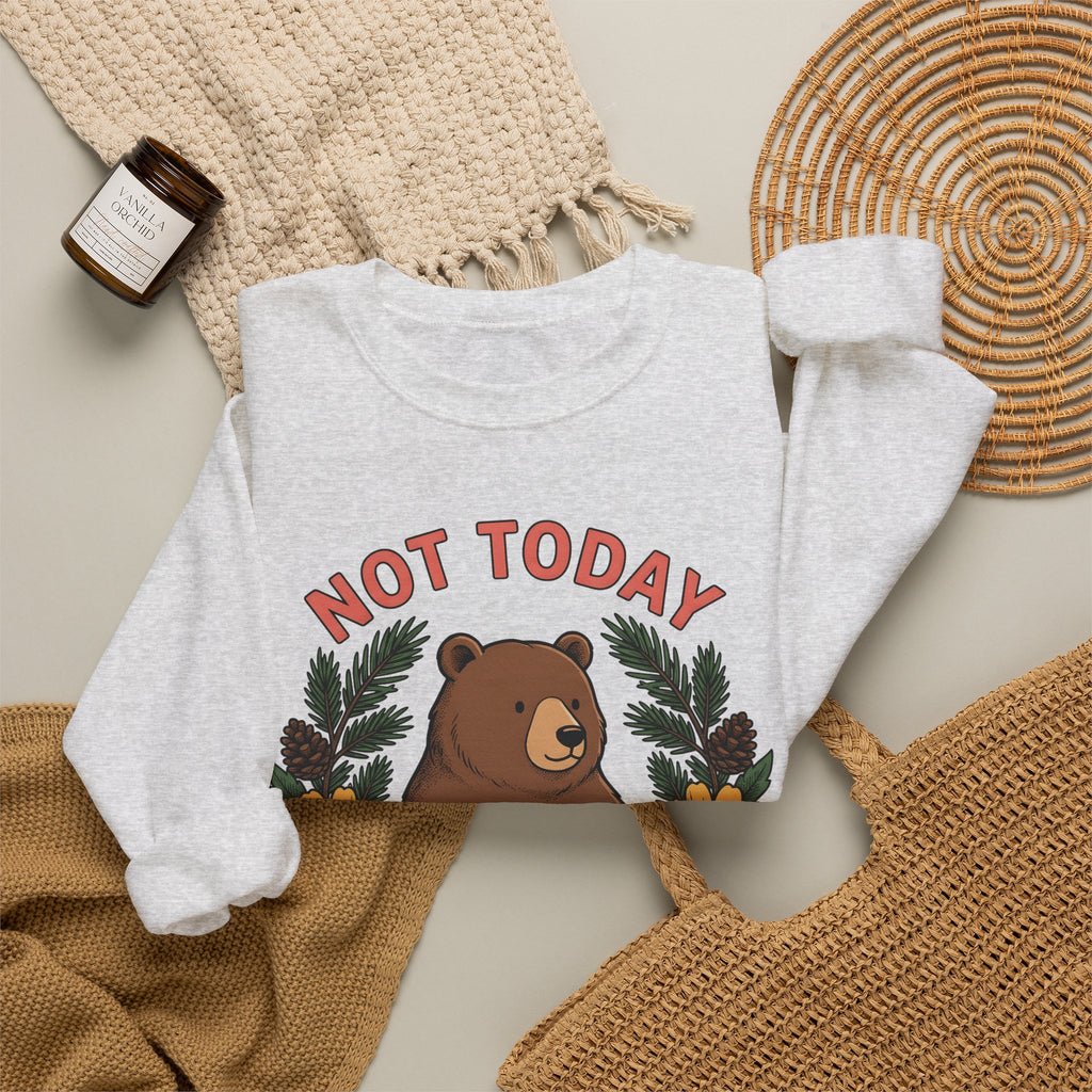 Bear Drink Sweatshirt Sweatshirt Funny Beasts Gift Women Comic Art Sweatshirt Sweatshirt Sweatshirt Humor Fan Cartoon Sweatshirt Creature Graphic Classic Flower Wreath