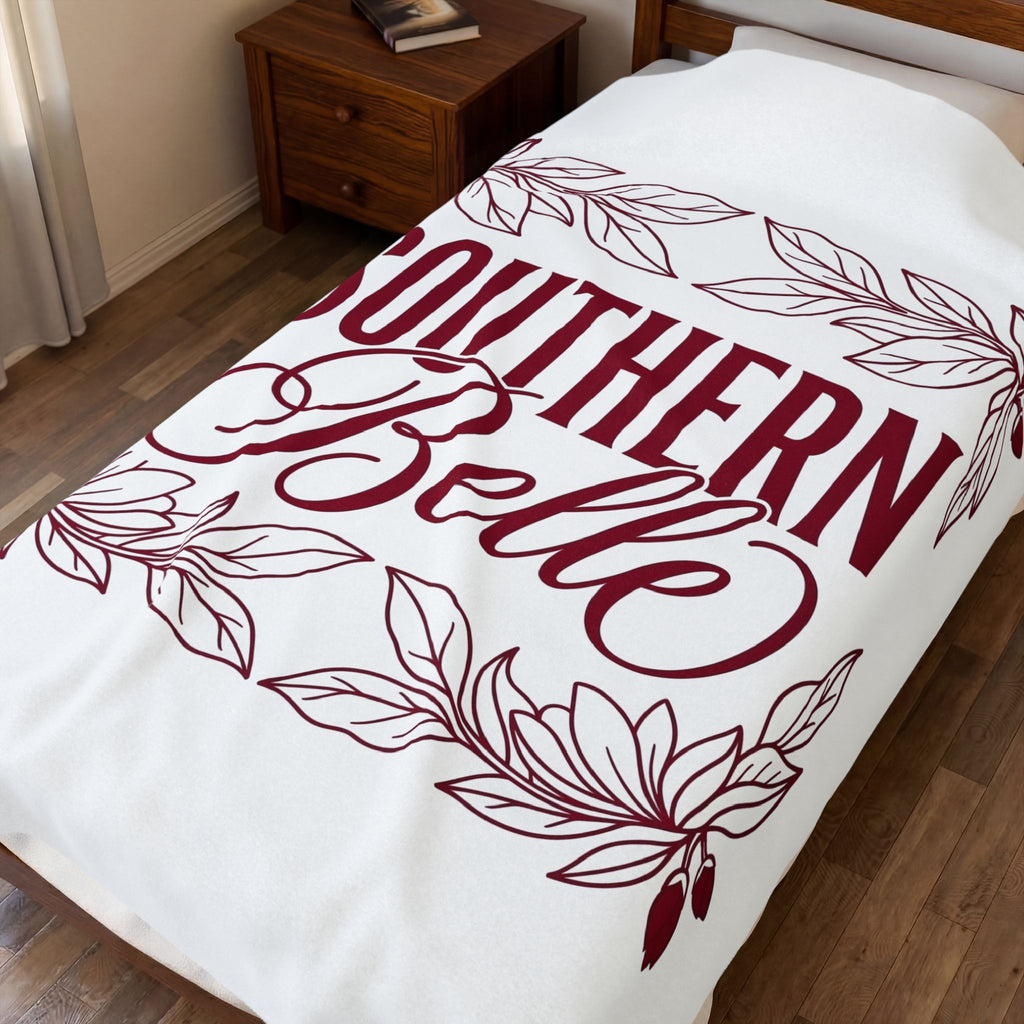 Floral Frame Blanket Cowgirl Southern Gift Women Farmhouse Blanket Border Frame Blanket Rodeo Fan Country Blanket Dixie Graphic Vintage Leaf Blanket