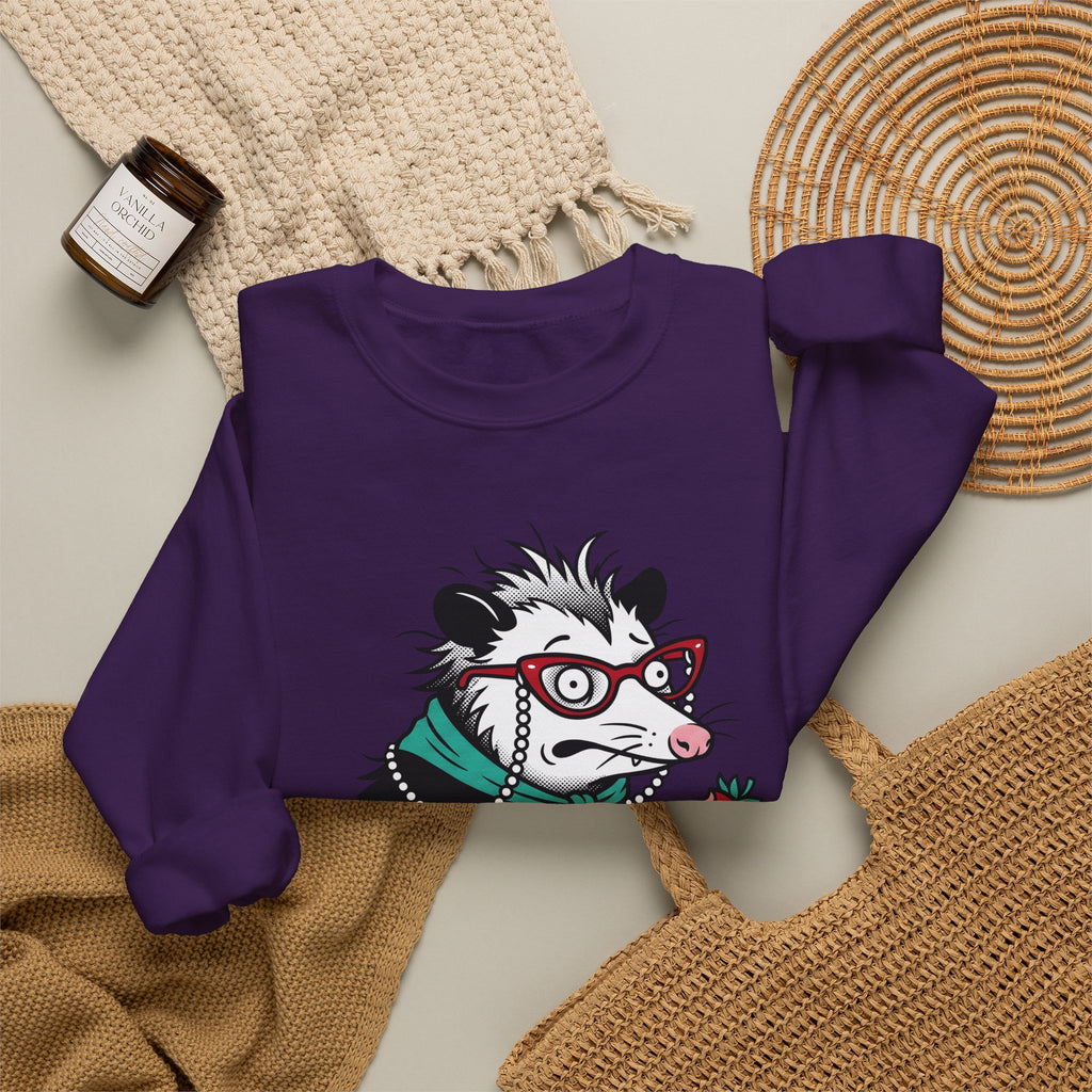 Opossum Possum Wildlife Gift Comic Possum Opossum Fan Opossum Wildlife Sweatshirt