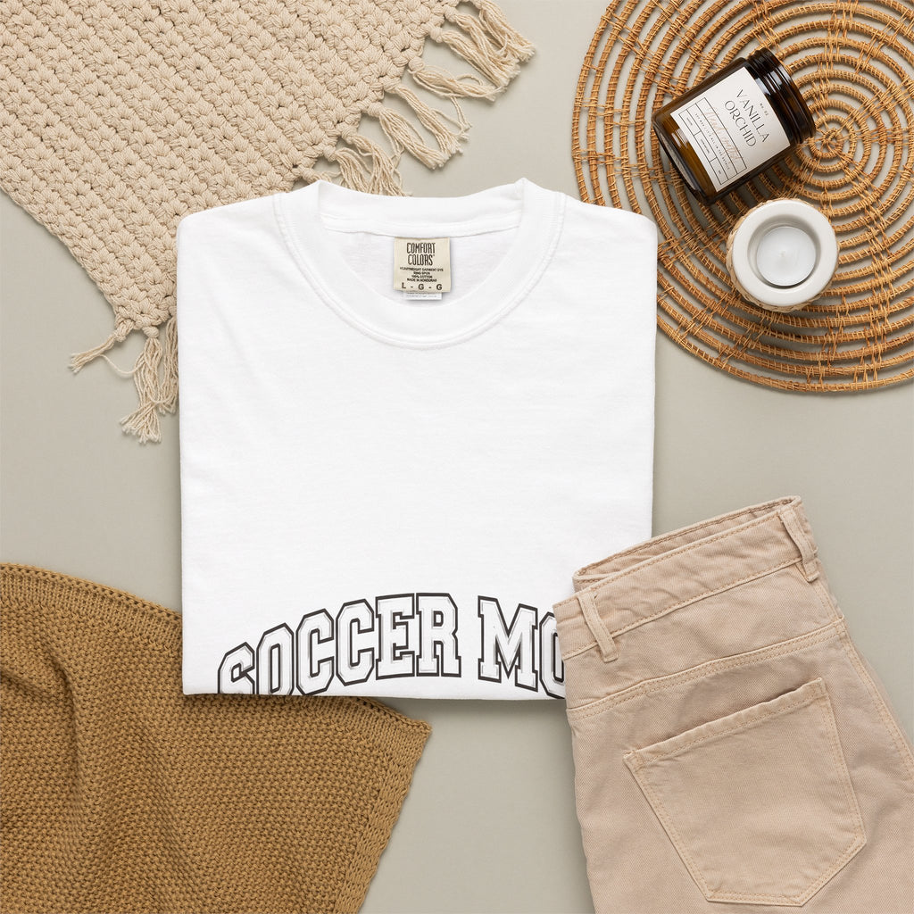 Soccer Ball T-Shirt Moms Athletics Gift Women Varsity T-Shirt Football T-Shirt Mom Enthusiast Vintage T-Shirt Sports Graphic Retro Swirl T-Shirt