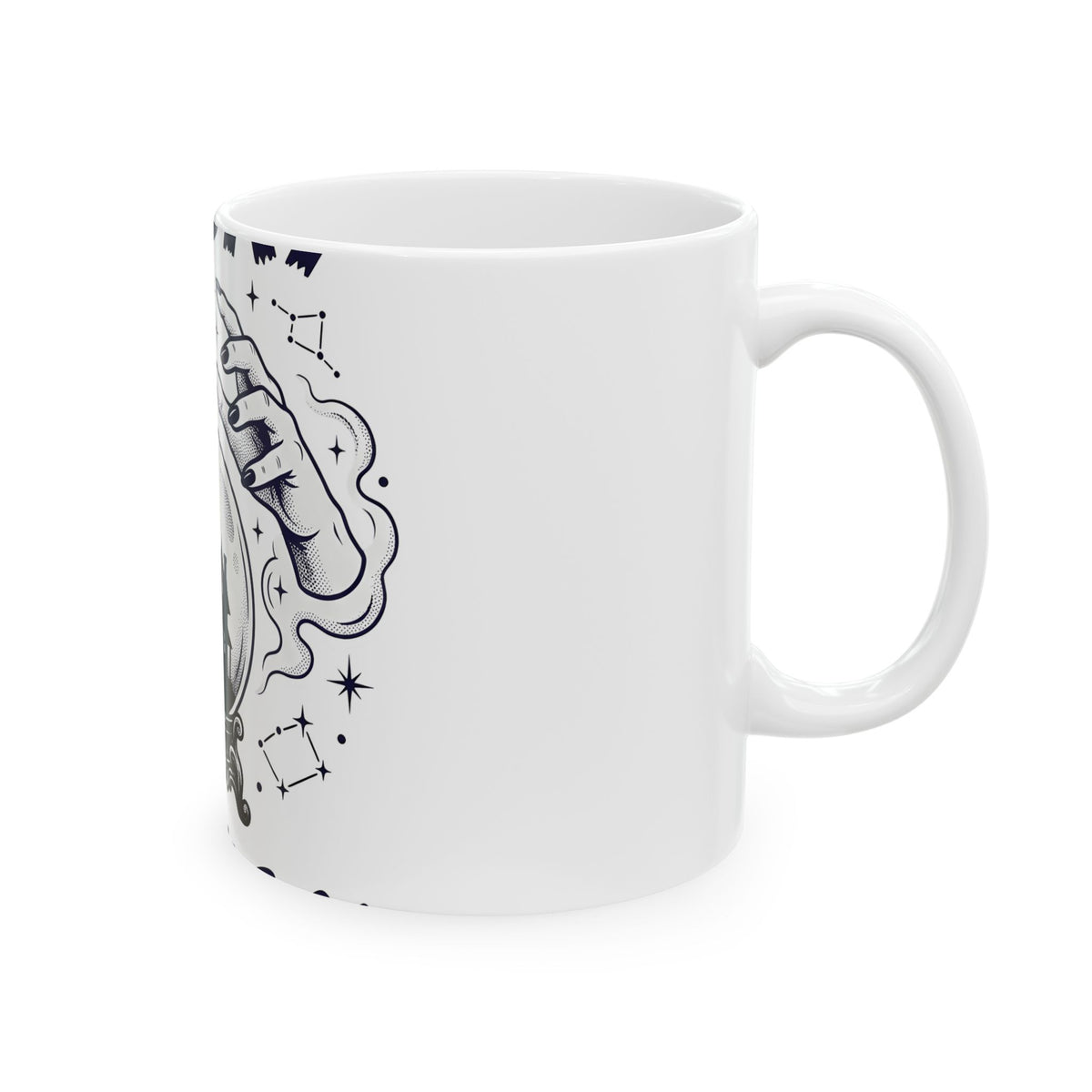 Haunted House Mug Halloween Witchcraft Gift Women Gothic Mug Mansion Mug Horror Fan Dark Art Mug Occult Graphic Vintage Crystal