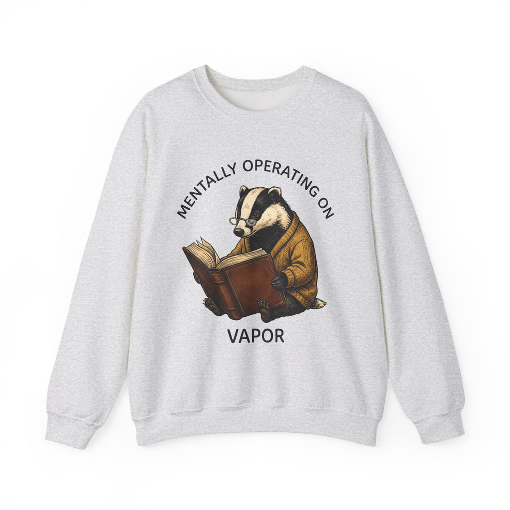 Badger Pullover Sweatshirt Funny Wildlife Gift Women Sketch Sweatshirt Badger Sweatshirt Humor Fan Drawing Graphic Retro Novel Sweatshirt