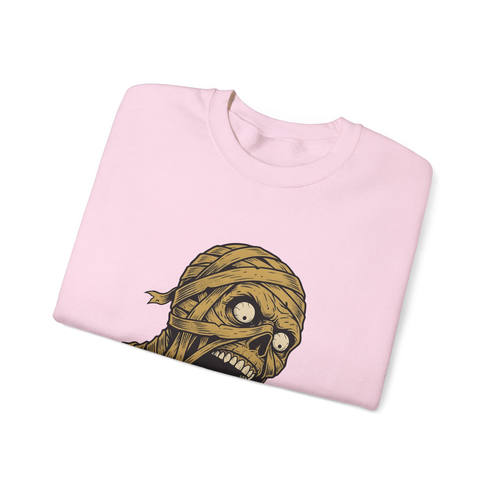Mummy Skull Sweatshirt Halloween Ghost Gift Women Creepy Sweatshirt Skull Sweatshirt Horror Fan Spooky Sweatshirt Specter Graphic Classic Scarab Sweatshirt