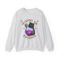 Black Cat Potion Sweatshirt Cat Humor Gift Women Cartoon Sweatshirt Magic Potion Sweatshirt Cat Fan Comic Sweatshirt Funny Graphic Vintage Stars Sweatshirt