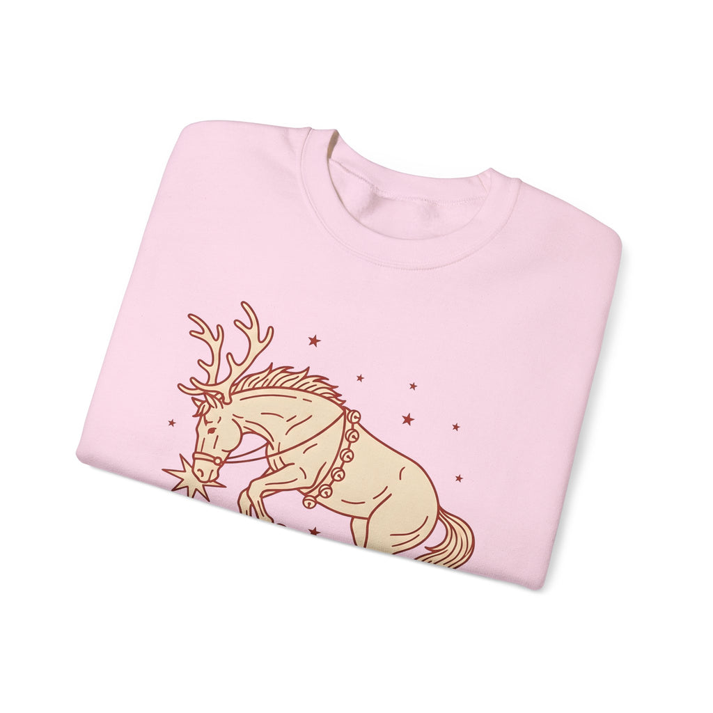 Stag Sweatshirt Christmas Creatures Gift Women Hand Drawn Sweatshirt Deer Sweatshirt Xmas Fan Illustrated Sweatshirt Animal Graphic Classic Twinkles Sweatshirt