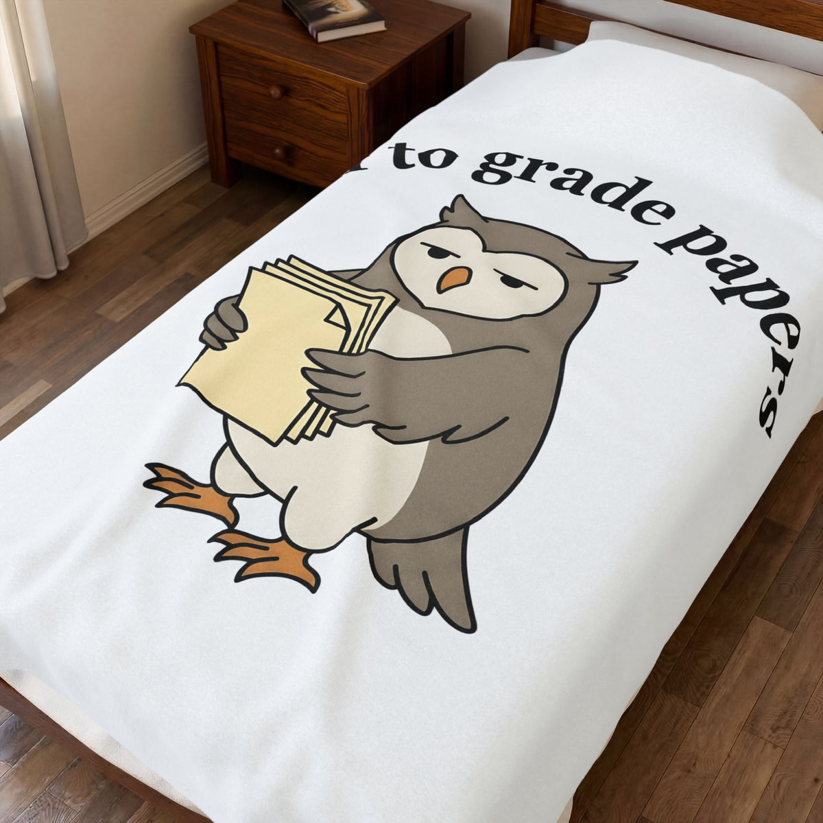 Owl Notebooks Blanket Teachers Education Gift Women Doodle Blanket Journal Blanket Educator Enthusiast Sketch Blanket Learning Graphic Clean Heap