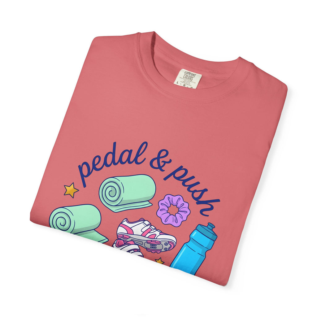 Bike Outfit T-Shirt Sports Exercise Gift Women Toon T-Shirt Cycling T-Shirt Athlete Enthusiast Cartoon T-Shirt Fitness Graphic Old School Gym Mat