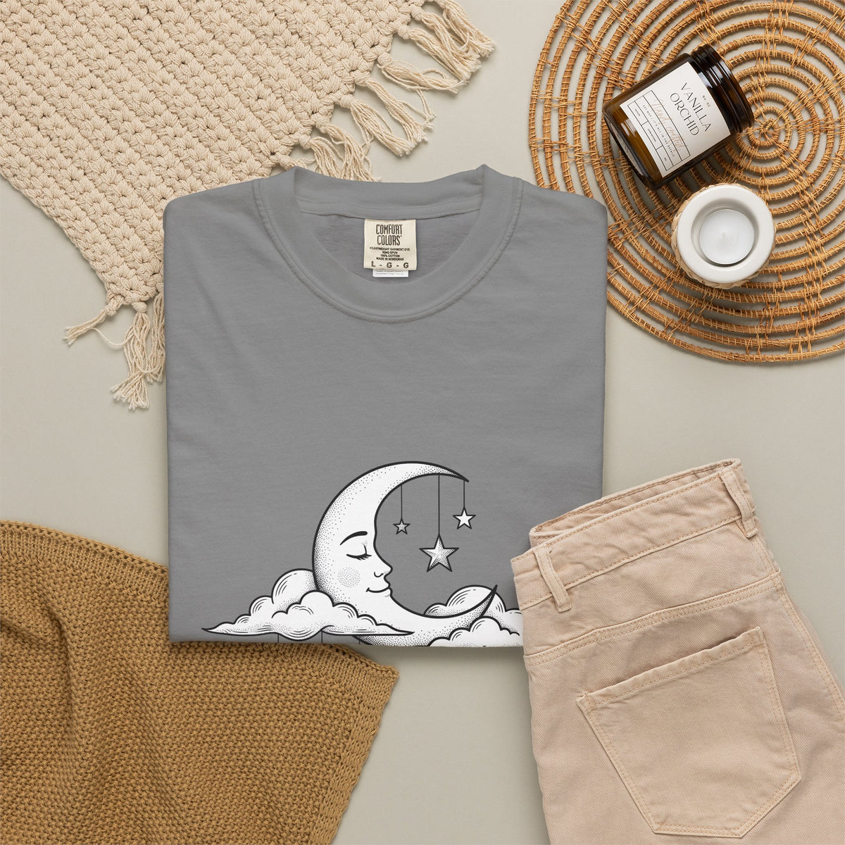 Crescent Moon T-Shirt Nurses Career Gift Women Line Art T-Shirt Lunar T-Shirt Nurse Enthusiast Minimalist T-Shirt Professional Graphic Clean