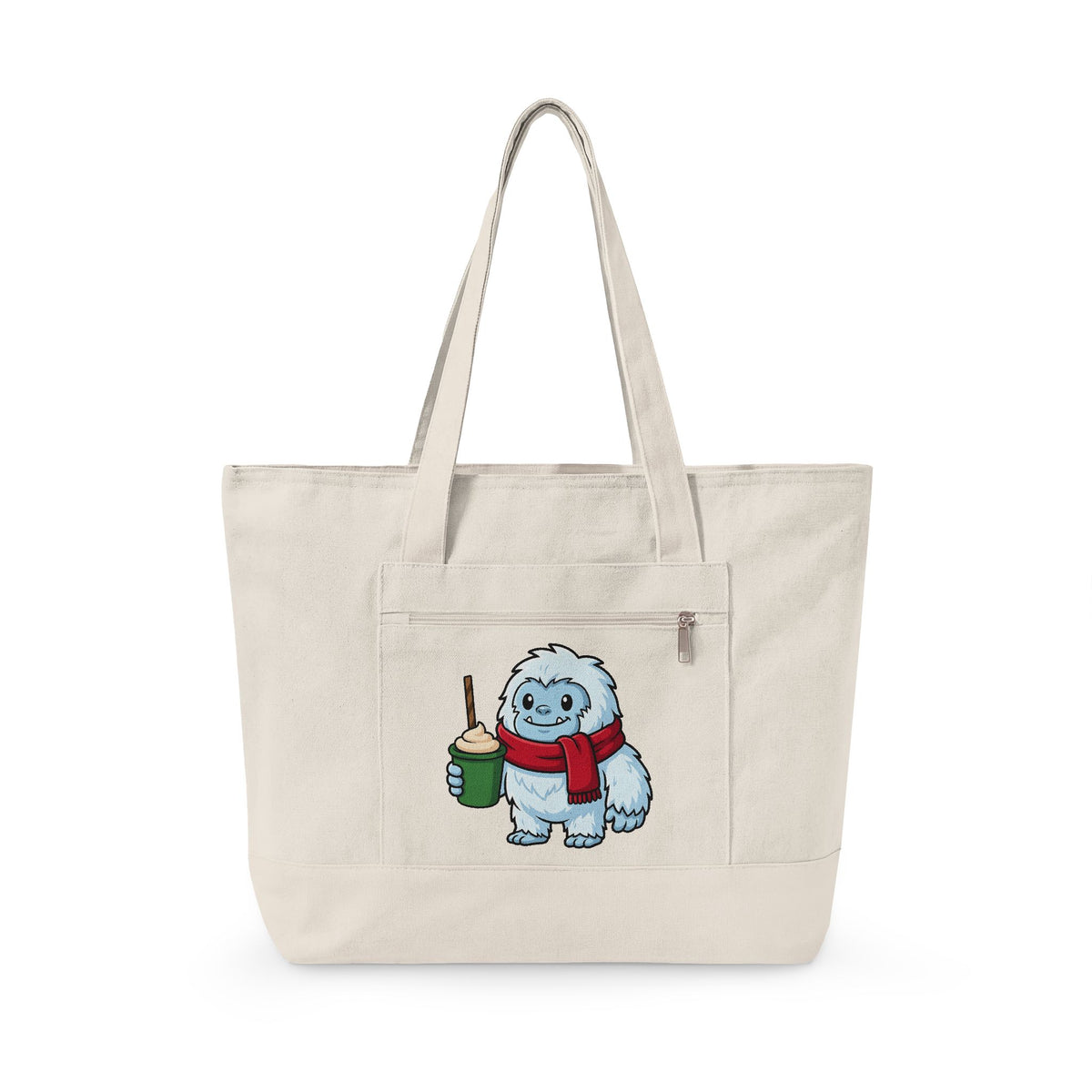 Abominable Snowman Christmas Holiday Gift Comic Yeti Xmas Fan Cartoon Holiday Chibi Tote Bag