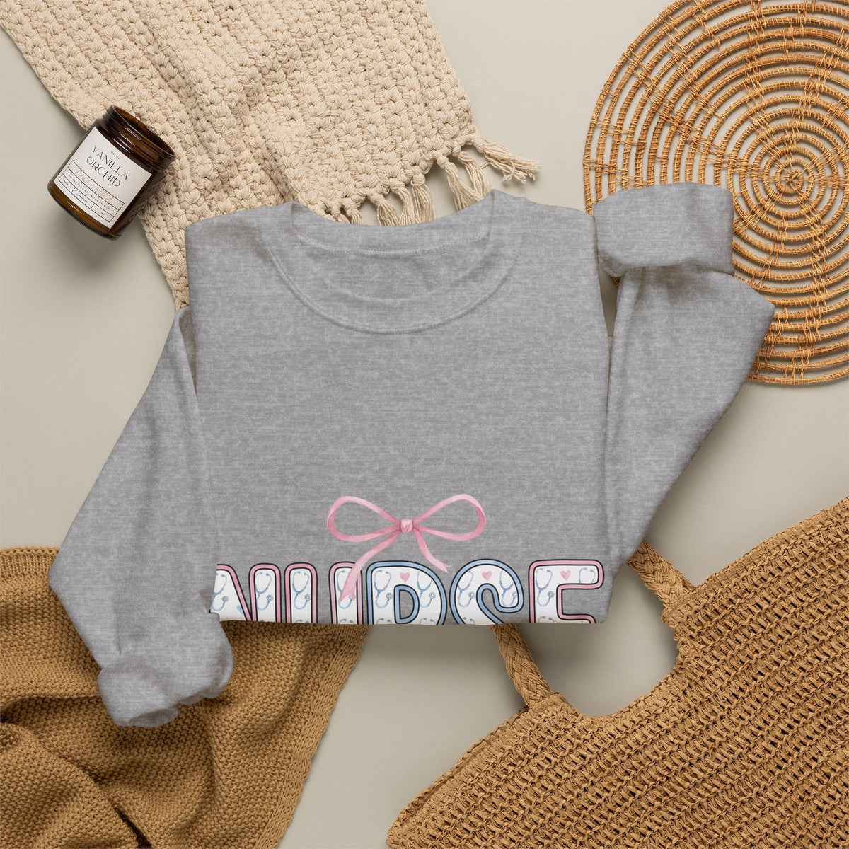 Healthcare Heart Sweatshirt Nurse Mom Medical Gift Women Playful Sweatshirt Heart Care Sweatshirt Nursing Enthusiast Whimsical Sweatshirt Medical Graphic Line