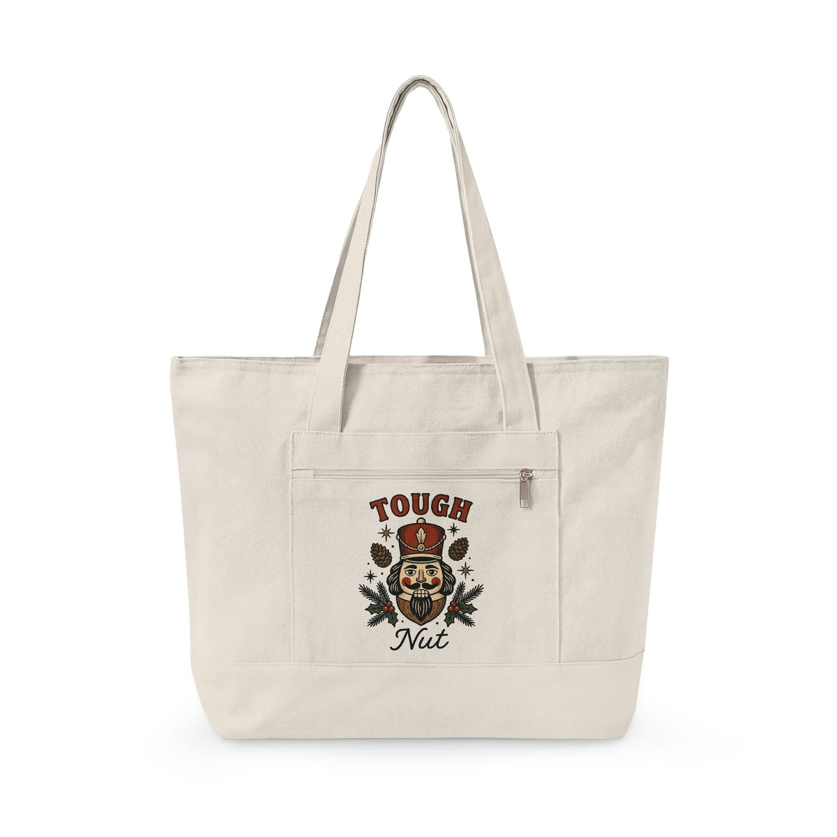 Nutcracker Head Tote Bag Christmas Celebration Gift Women Retro Tote Bag Nutcracker Tote Bag Xmas Fan Vintage Tote Bag Party Graphic Sketch Pinecone