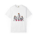 Skull Gardener Halloween Plants Gift Sketch Skeleton Horror Fan Drawing Floral Retro Potted Plants T-Shirt