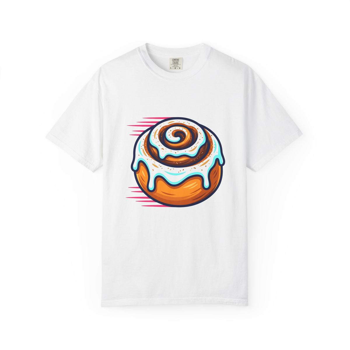 Cinnamon Pastry T-Shirt Desserts Bakery Gift Women Line Art T-Shirt Danish T-Shirt Dessert Fan Illustration T-Shirt Bakery Design Classic Topping