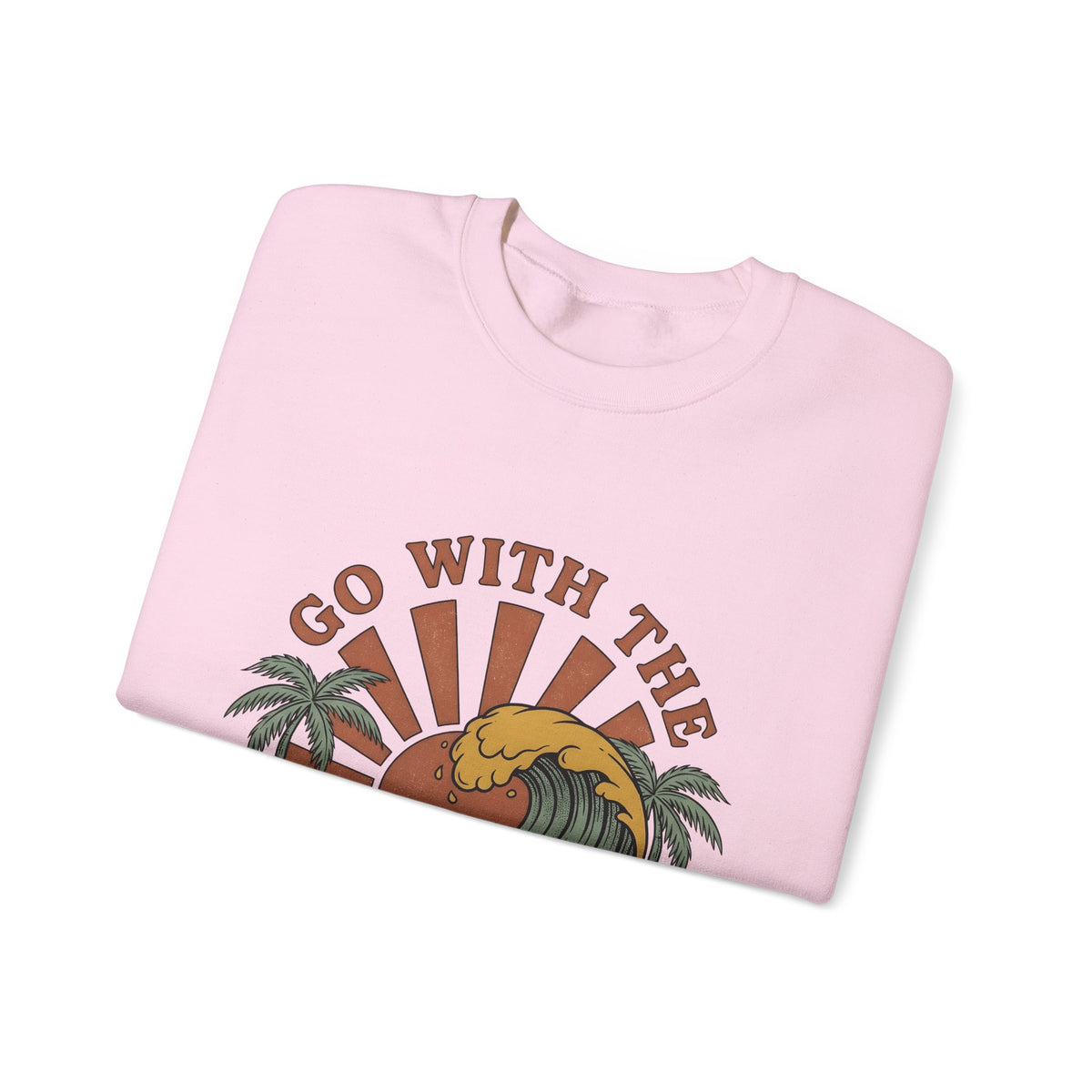 Sea Dusk Sweatshirt Beach Coastal Gift Women Hand Drawn Sweatshirt Sunset Sweatshirt Shore Fan Oceanic Sweatshirt Seaside Graphic Sketch Tropical Trees Sweatshirt