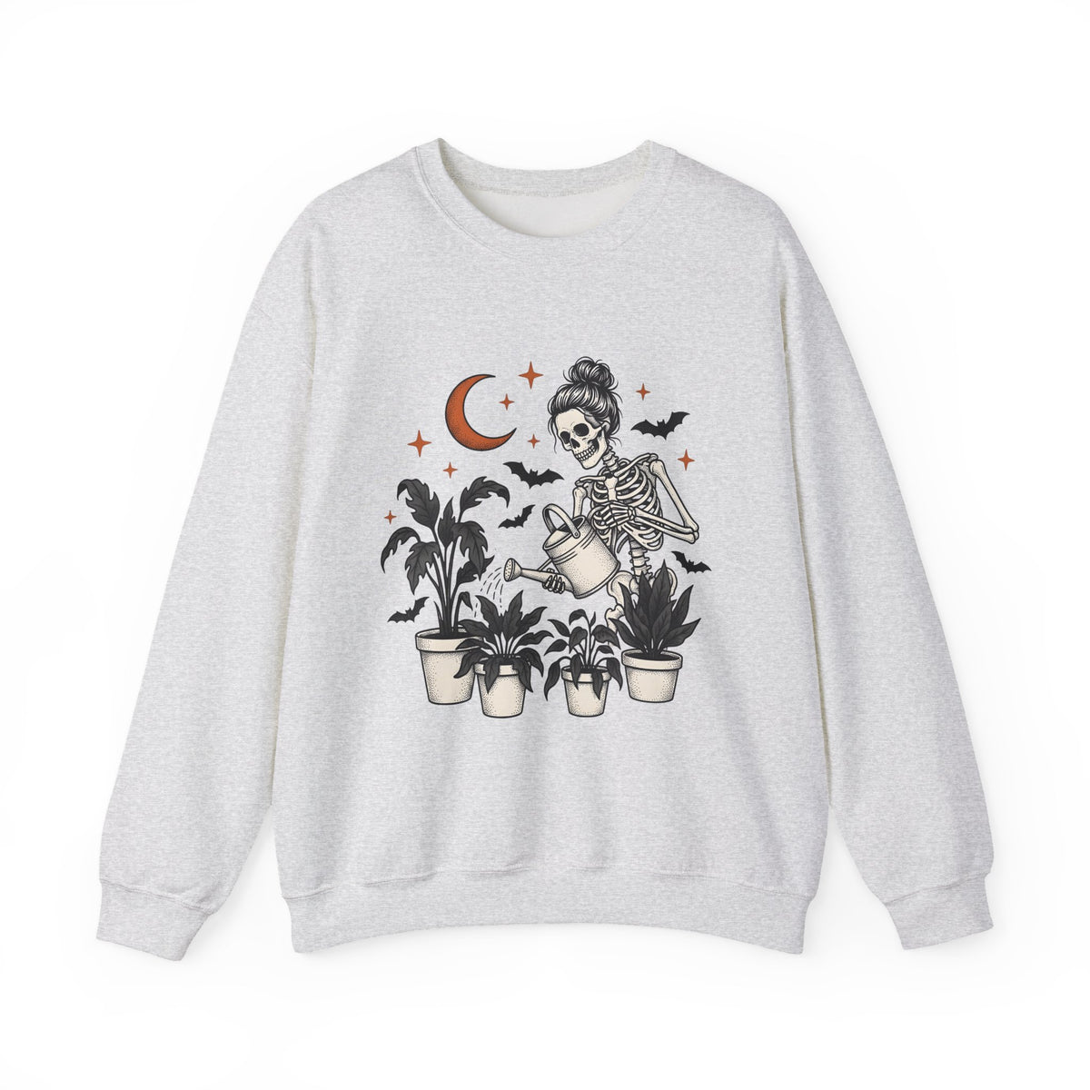 Skeleton Gardener Sweatshirt Mom Halloween Gift Women Tattoo Sweatshirt Bones Sweatshirt Mother Enthusiast Ink Sweatshirt Spooky Graphic Vintage Houseplants