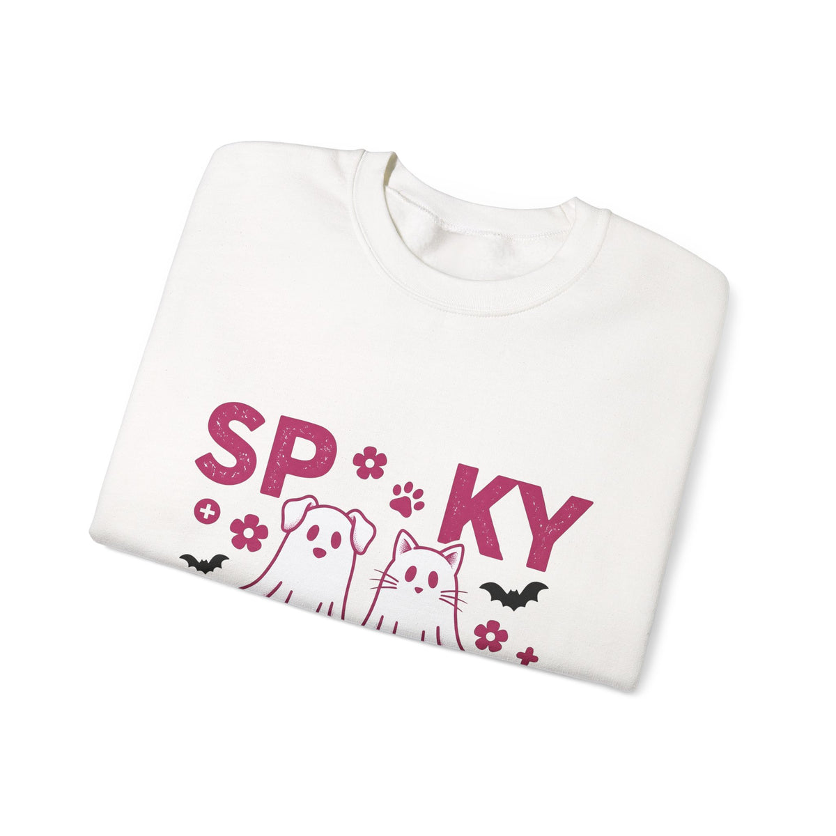 Spooky Dog Cat Sweatshirt Vet Tech Holiday Gift Women Adorable Sweatshirt Halloween Cat Sweatshirt Veterinary Technician Fan Cute Sweatshirt Christmas Graphic