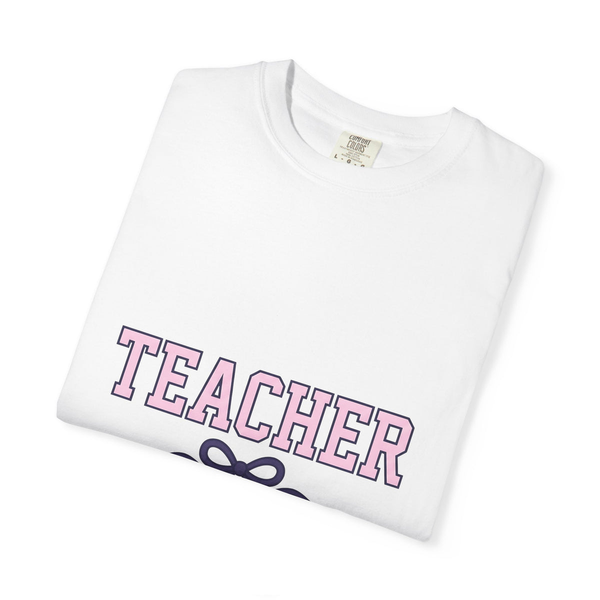 Bow Graphic T-Shirt Teachers Appreciation Gift Women Bold T-Shirt Bow T-Shirt Educator Enthusiast Graphic T-Shirt Gratitude Illustration Minimalist