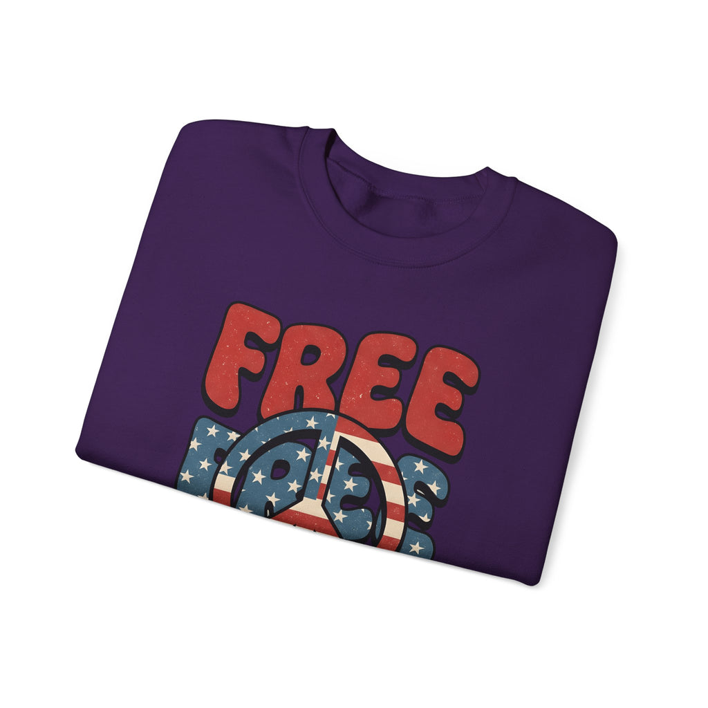 Peace Sign Sweatshirt 4th Of July Independence Gift Women Nostalgic Sweatshirt Peace Symbol Sweatshirt Patriot Fan Retro Sweatshirt Liberty Graphic Classic