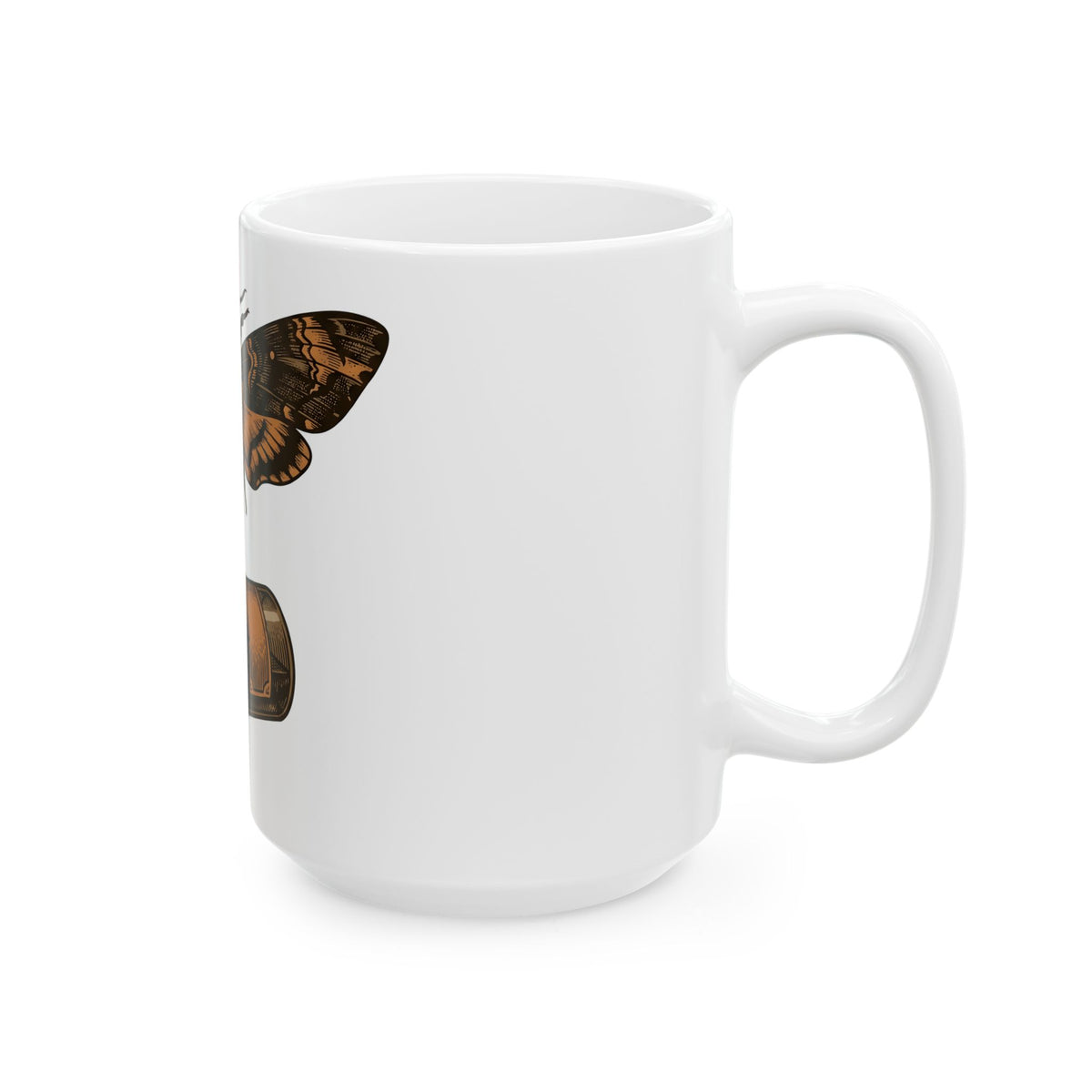 Skeleton Moth Mug Halloween Mysticism Gift Women Retro Mug Moth Mug Horror Fan Gothic Mug Occult Graphic Dark Magic Jar Mug