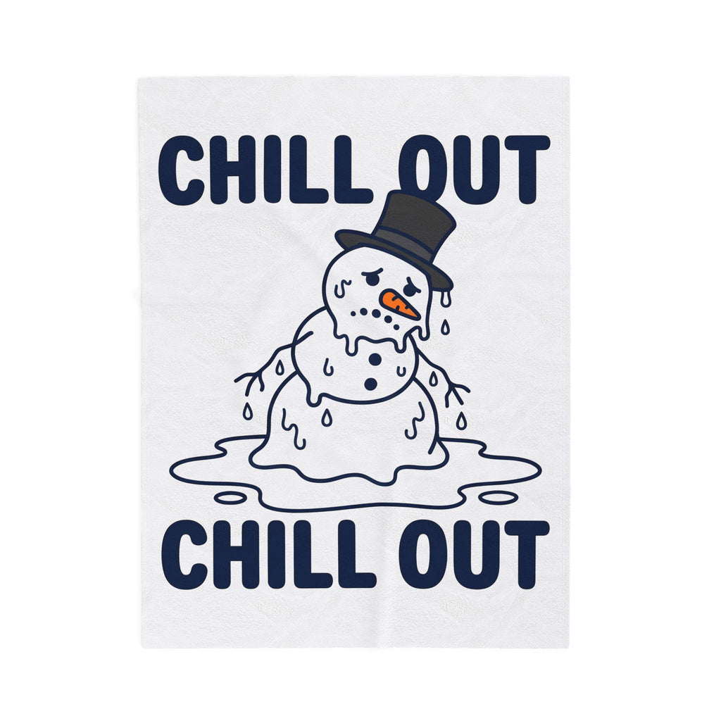 Melting Snowman Blanket Christmas Comedy Gift Women Illustration Blanket Frosty Blanket Xmas Fan Drawing Graphic Sketch Top Hat Blanket