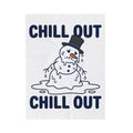 Melting Snowman Blanket Christmas Comedy Gift Women Illustration Blanket Frosty Blanket Xmas Fan Drawing Graphic Sketch Top Hat Blanket