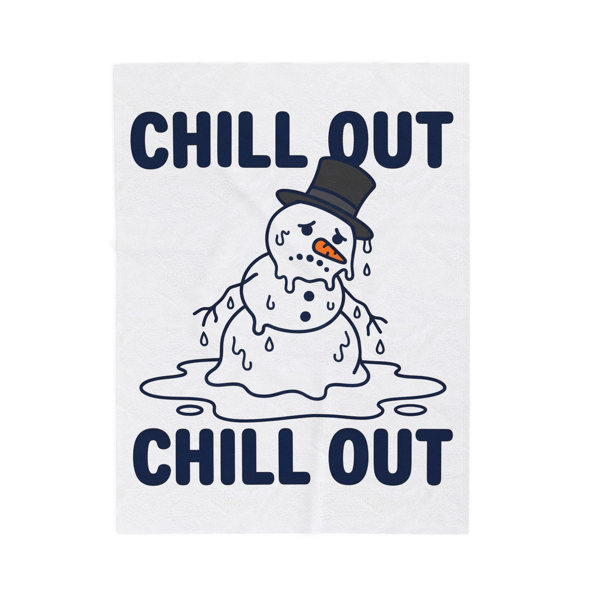 Melting Snowman Blanket Christmas Comedy Gift Women Illustration Blanket Frosty Blanket Xmas Fan Drawing Graphic Sketch Top Hat Blanket