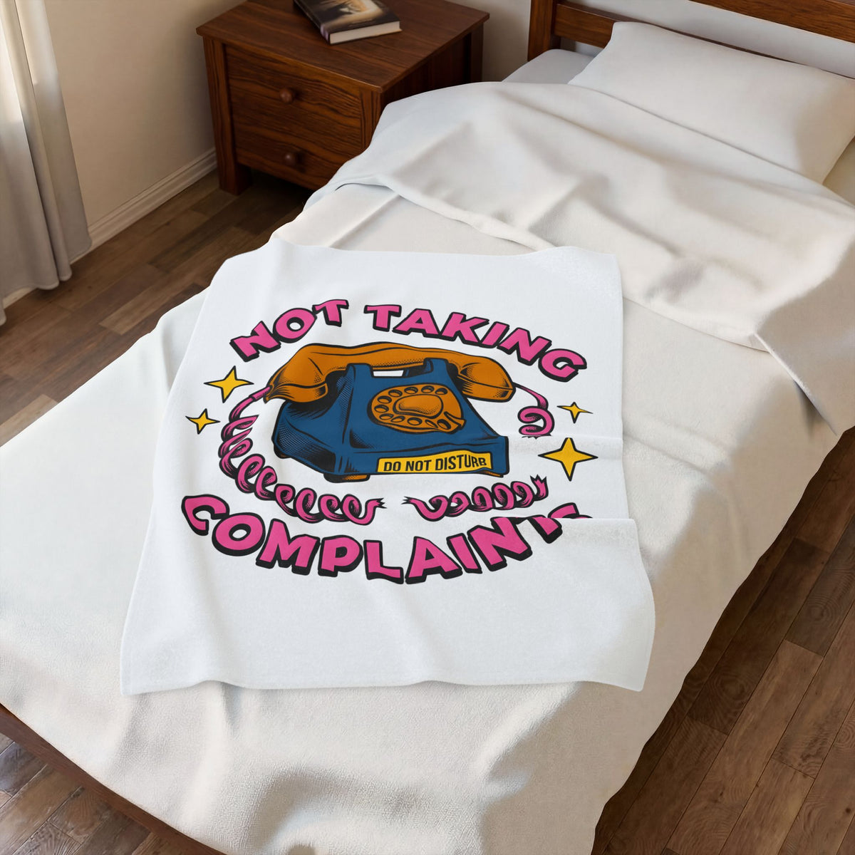 Vintage Rotary Phone Funny Jokes Gift Cartoon Old Phone Comedy Fan Humor Joke Classic Blanket