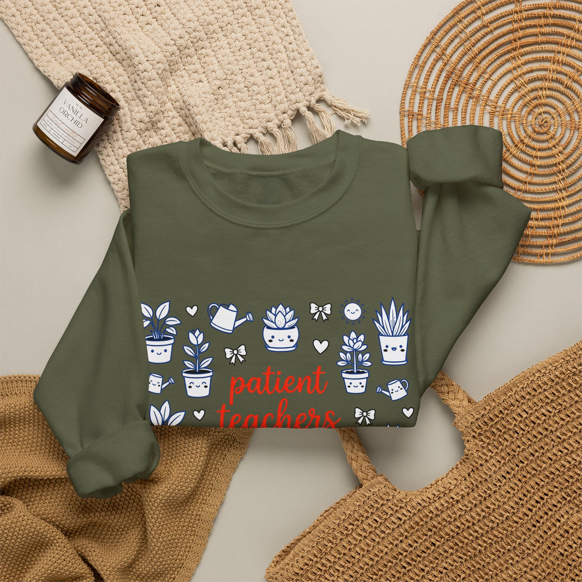 Adorable Succulents Sweatshirt Teacher Thankfulness Gift Women Sketch Sweatshirt Succulent Sweatshirt Educator Enthusiast Drawing Sweatshirt Gratitude Graphic