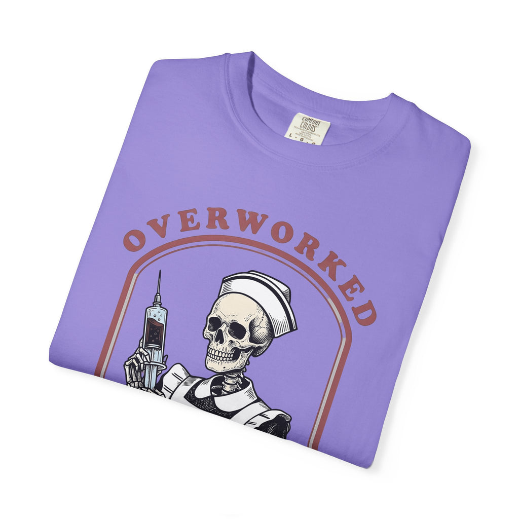 Bony Nurse T-Shirt Nurses Scary Gift Women Hand Drawn T-Shirt Nurse T-Shirt Nursing Enthusiast Illustrated Graphic T-Shirt Sketch Shot T-Shirt