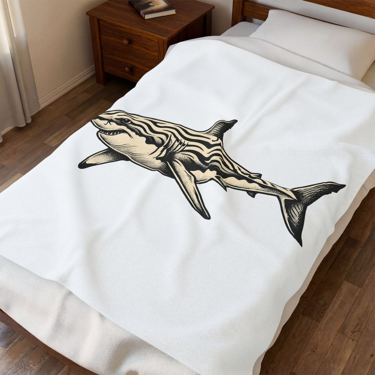 Shark Blanket Ocean Creatures Gift Women Geometric Blanket Shark Blanket Marine Fan Abstract Blanket Wildlife Graphic Sketch Bands Blanket
