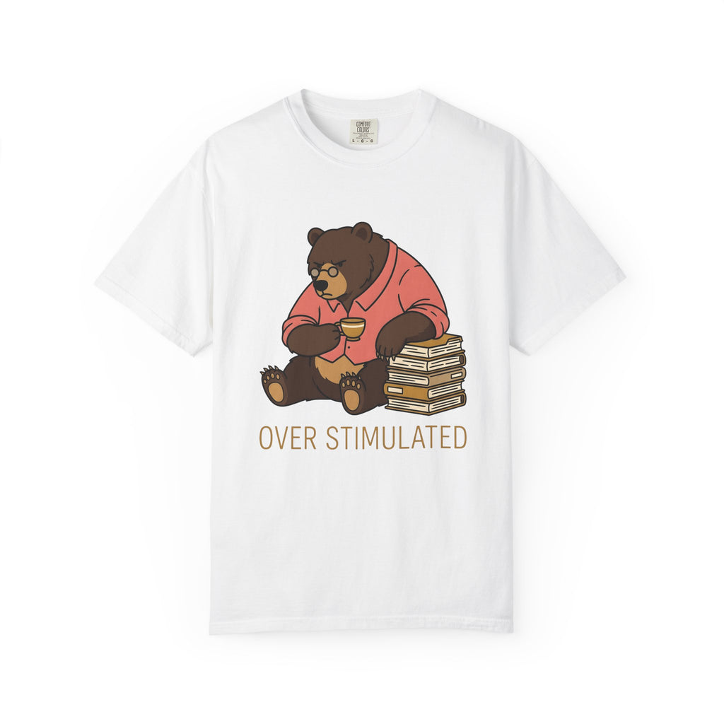 Bear Mocha T-Shirt Teachers Caffeine Gift Women Illustration T-Shirt Mocha T-Shirt Educator Enthusiast Drawing T-Shirt Caffeine Graphic Doodle