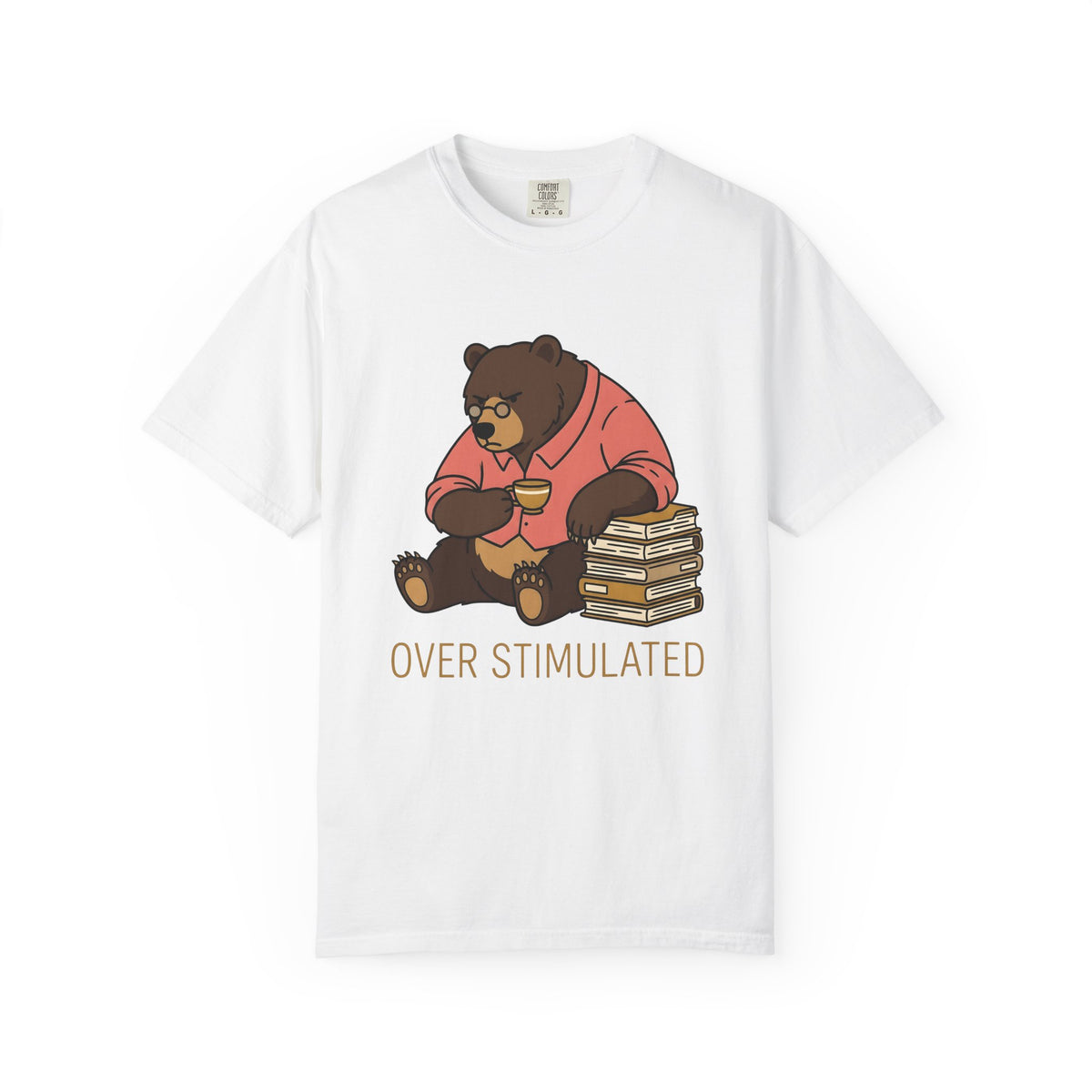 Bear Mocha T-Shirt Teachers Caffeine Gift Women Illustration T-Shirt Mocha T-Shirt Educator Enthusiast Drawing T-Shirt Caffeine Graphic Doodle