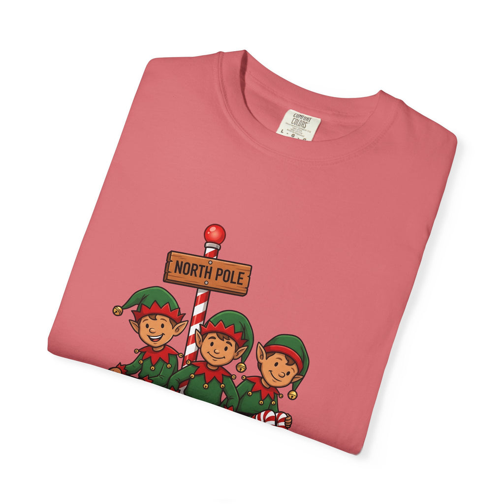 Holiday Elves T-Shirt Christmas Relatives Gift Women Comic T-Shirt Elf T-Shirt Christmas Fan Cartoon T-Shirt Family Graphic Retro Polar Sign T-Shirt
