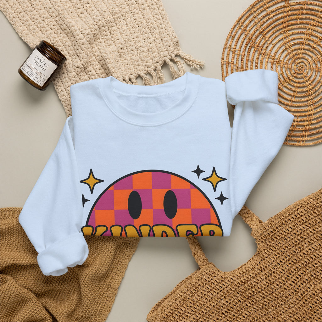 Grin Icon Teachers Inspiration Gift Nostalgic Smiley Educator Enthusiast Vintage Motivational Sweatshirt