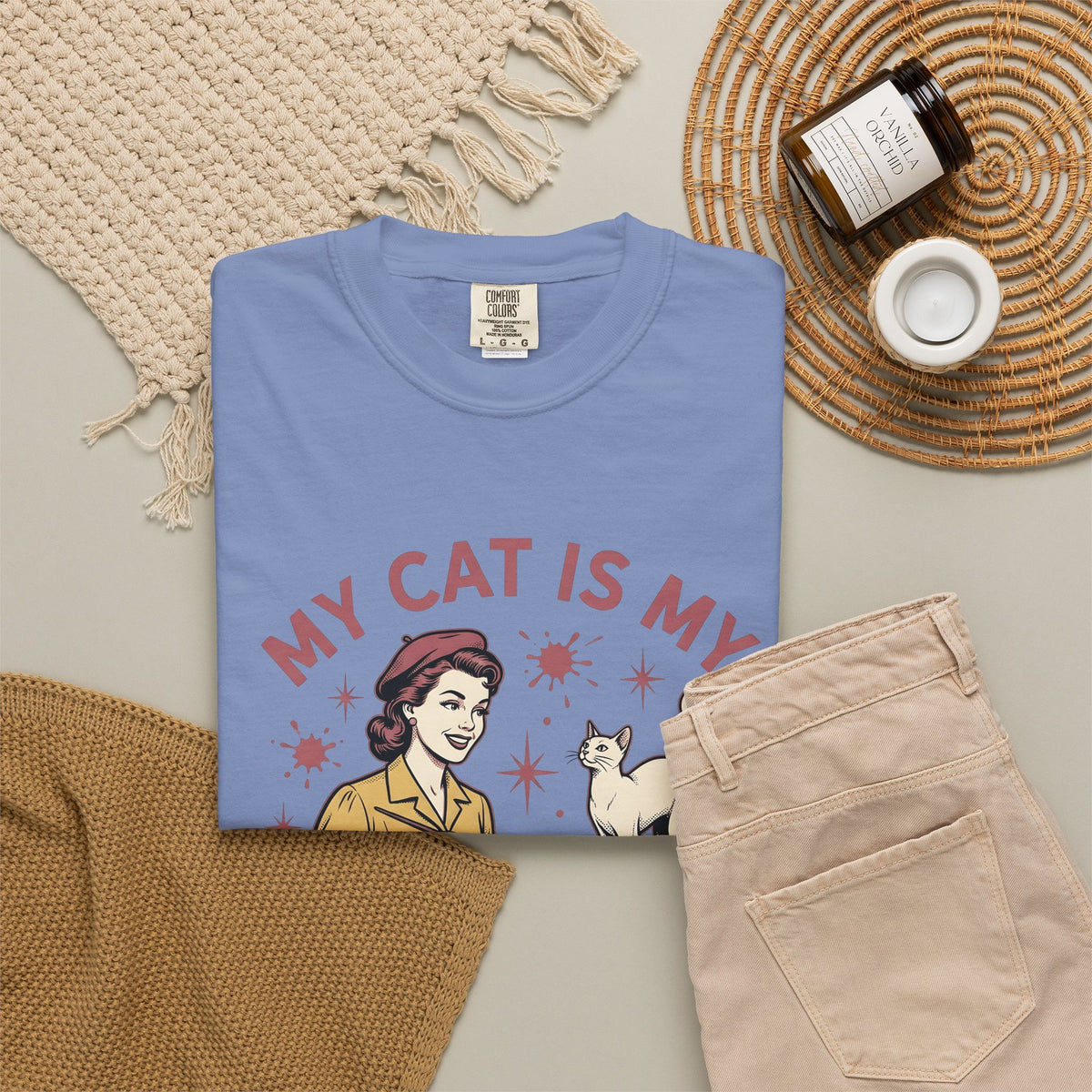 Kitty Artist T-Shirt Cat Fauna Gift Women Antique T-Shirt Cat Lady T-Shirt Feline Fan Vintage T-Shirt Wildlife Graphic Heritage Art Palette T-Shirt