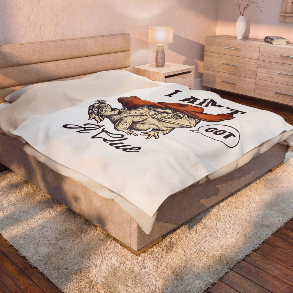 Ranch Frog Funny Critter Gift Classic Toad Humor Fan Retro Animal Doodle Talk Bubble Blanket