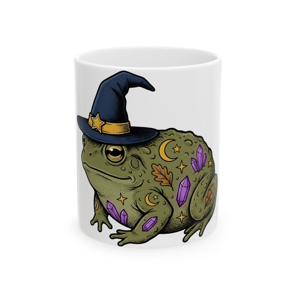 Enchanted Frog Mug Halloween Magic Gift Women Line Art Mug Toad Mug Horror Fan Illustration Graphic Mug Classic Jewels Mug
