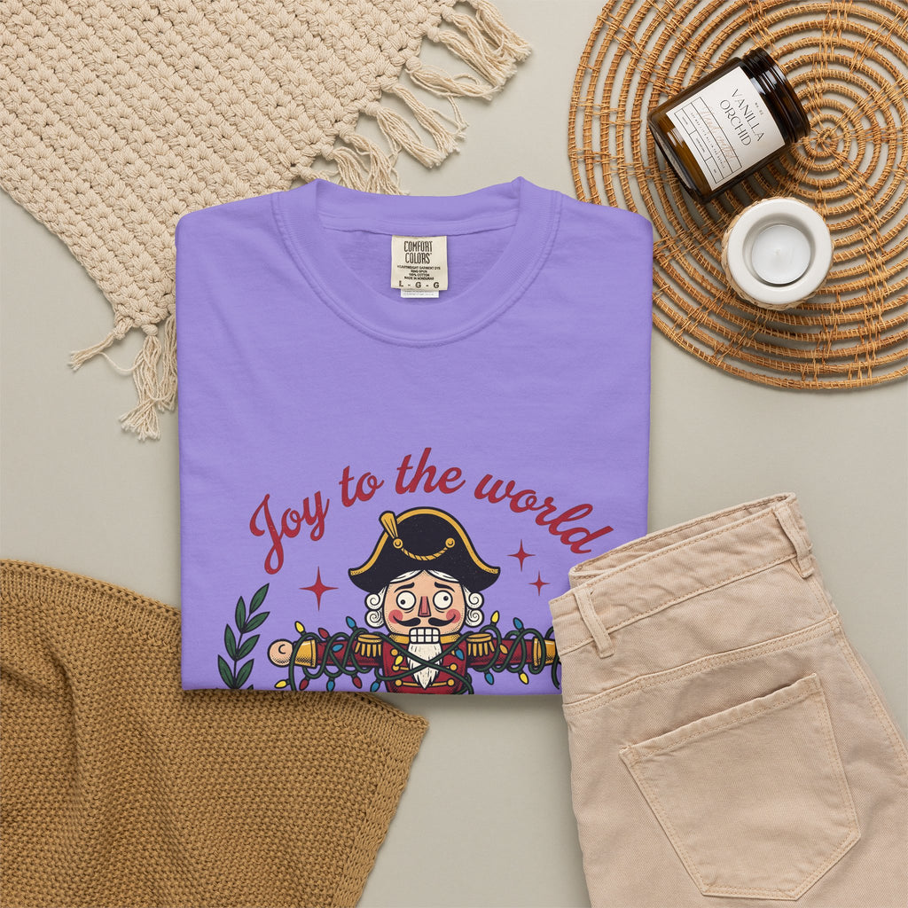 Nutcracker Illustration T-Shirt Christmas Comedy Gift Women Caricature T-Shirt Christmas Soldier T-Shirt Xmas Fan Cartoon T-Shirt Humor Graphic