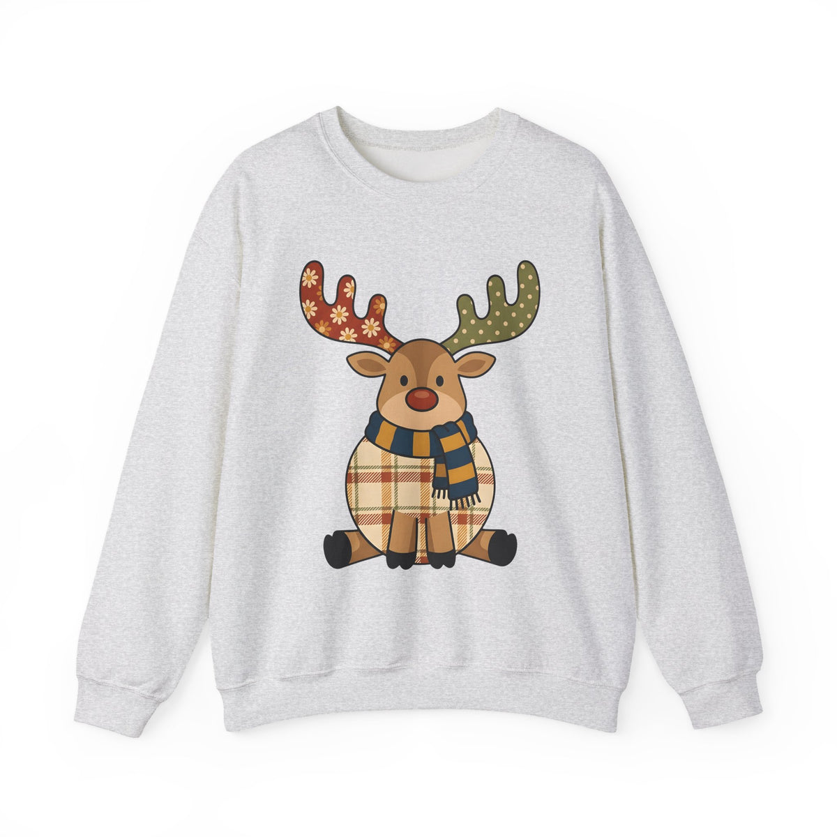 Deer Drawing Holiday Noel Gift Cartoon Fawn Christmas Fan Caricature Christmas Classic Winter Sweatshirt