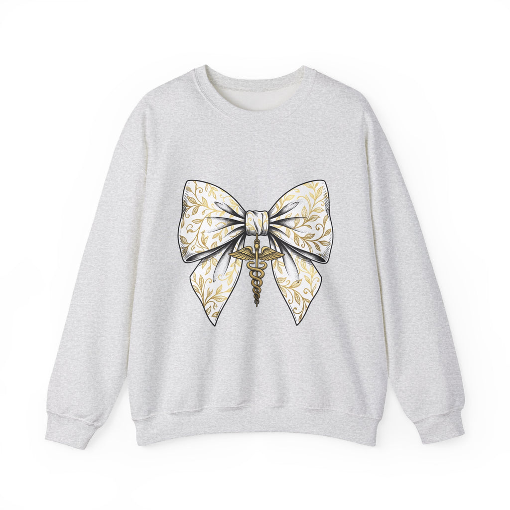 Medical Bow Sweatshirt Nurses Healthcare Gift Women Botanical Sweatshirt Medical Bow Tie Sweatshirt Nurse Enthusiast Botanical Illustration Medical Graphic