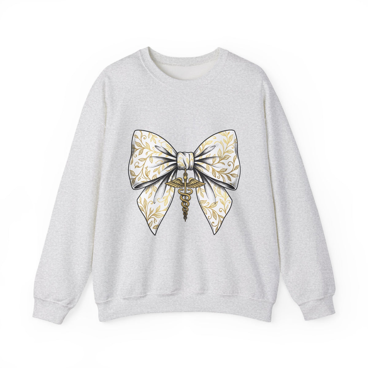 Medical Bow Sweatshirt Nurses Healthcare Gift Women Botanical Sweatshirt Medical Bow Tie Sweatshirt Nurse Enthusiast Botanical Illustration Medical Graphic