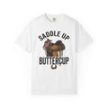 Horse Saddle T-Shirt Cowgirl Agriculture Gift Women Classic T-Shirt Saddle T-Shirt Rancher Fan Vintage T-Shirt Farming Graphic Old School Kerchief