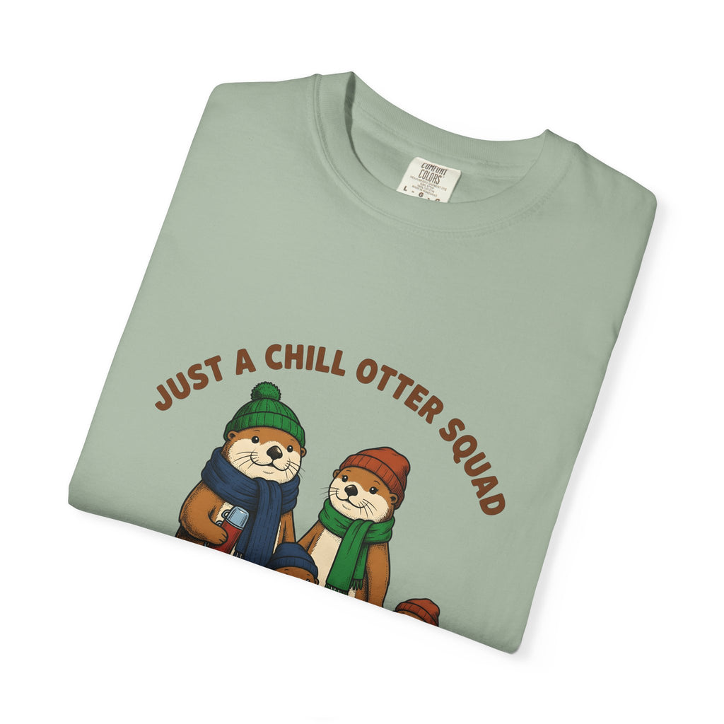 Otter Group T-Shirt Funny Wildlife Gift Women Comic T-Shirt Otters T-Shirt Humor Fan Cartoon T-Shirt Animal Graphic Sketch Beanies T-Shirt