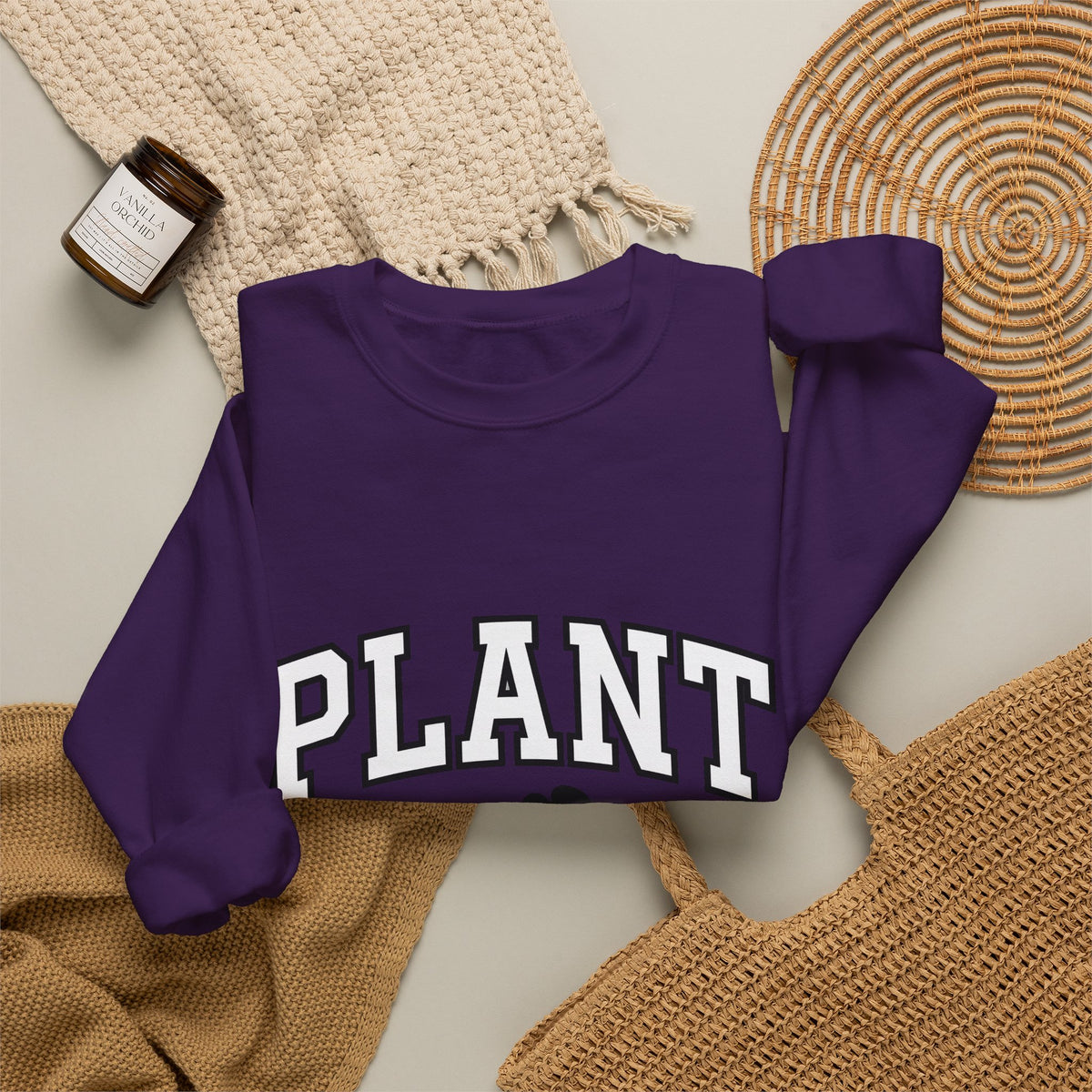 Potted Plant Sweatshirt Plant Botanical Gift Women Bold Sweatshirt Planter Sweatshirt Gardener Enthusiast Graphic Sweatshirt Floral Graphic Retro Checkered
