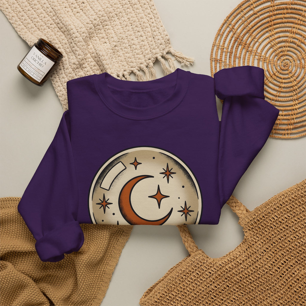 Clairvoyance Sphere Sweatshirt Halloween Magic Gift Women Classic Sweatshirt Crystal Ball Sweatshirt Horror Fan Vintage Sweatshirt Magical Graphic Line Art