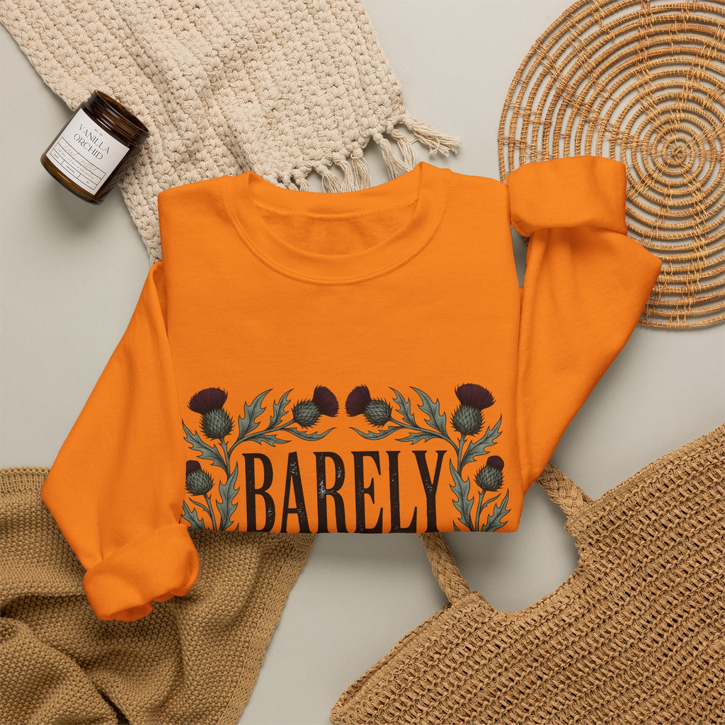 Thistle Flower Graphic Sweatshirt Mom Humor Gift Women Botanical Sweatshirt Thistle Sweatshirt Mother Fan Illustrative Sweatshirt Sarcastic Graphic Vintage