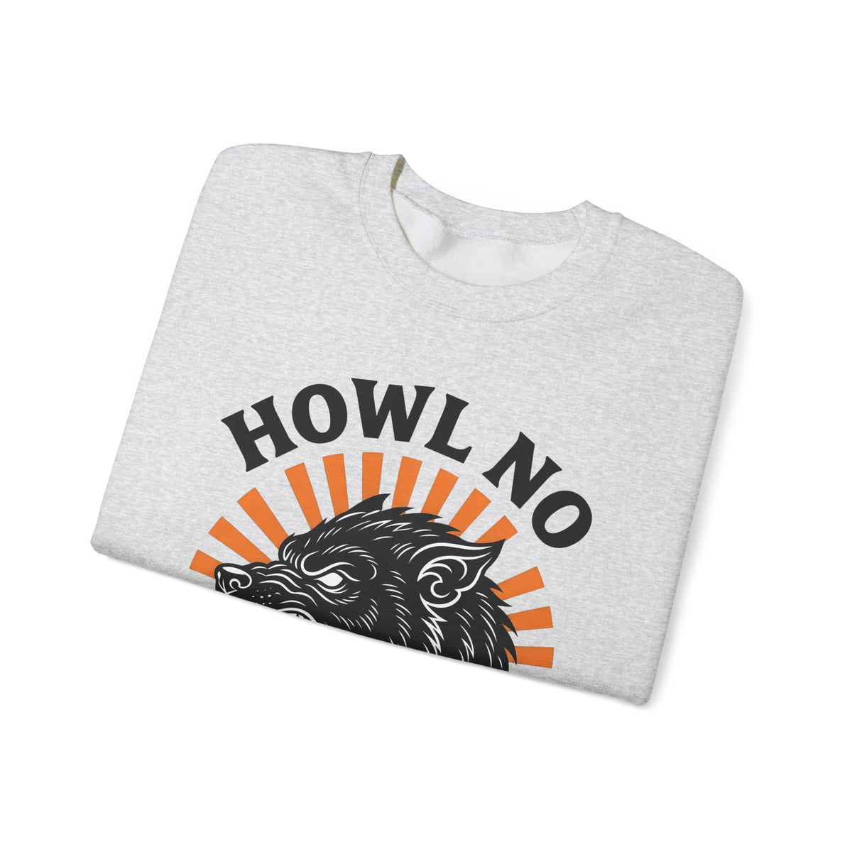 Wolf Face Halloween Scary Gift Werewolf Horror Fan Creepy Retro Sunburst Sweatshirt