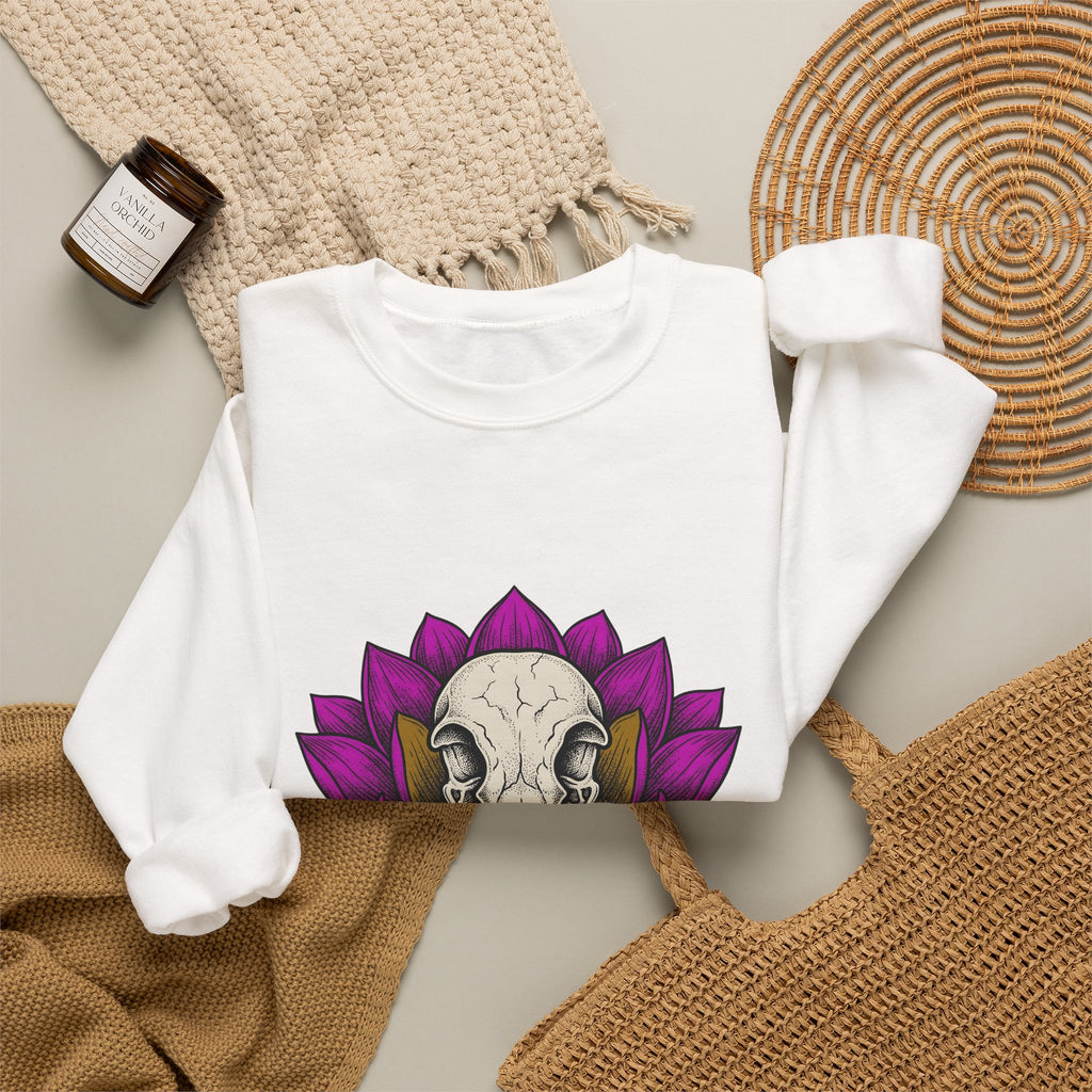 Bird Head Flower Sweatshirt Boho Chic Emo Gift Women Line Art Sweatshirt Floral Head Sweatshirt Hippie Fan Minimalist Sweatshirt Goth Graphic Classic Lotus